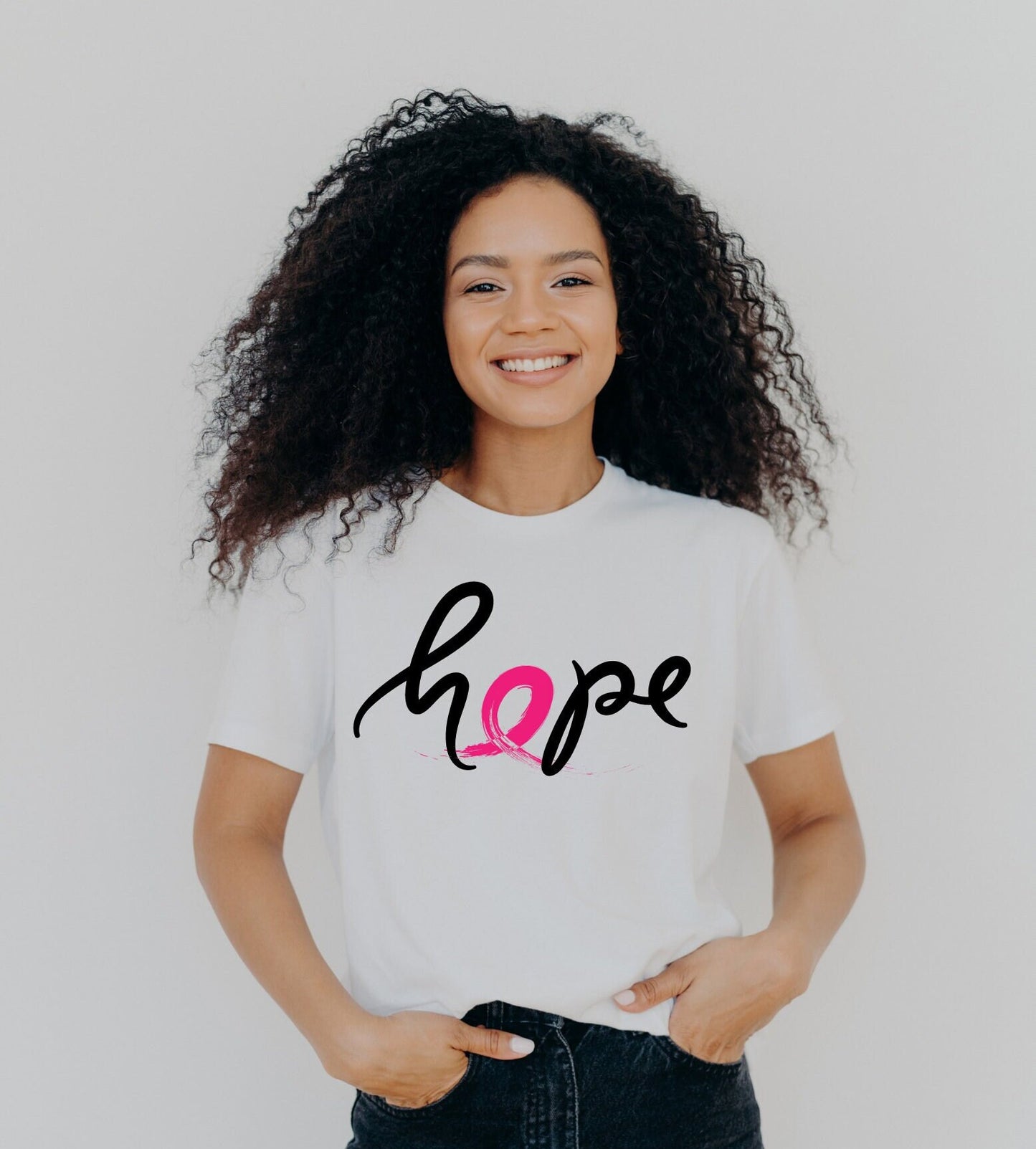 HOPE  breast cancer shirt; support cancer Awareness shirt ; Breast Cancer Survivor; Fight for Breast Cancer shirt; hope breast cancer shirt