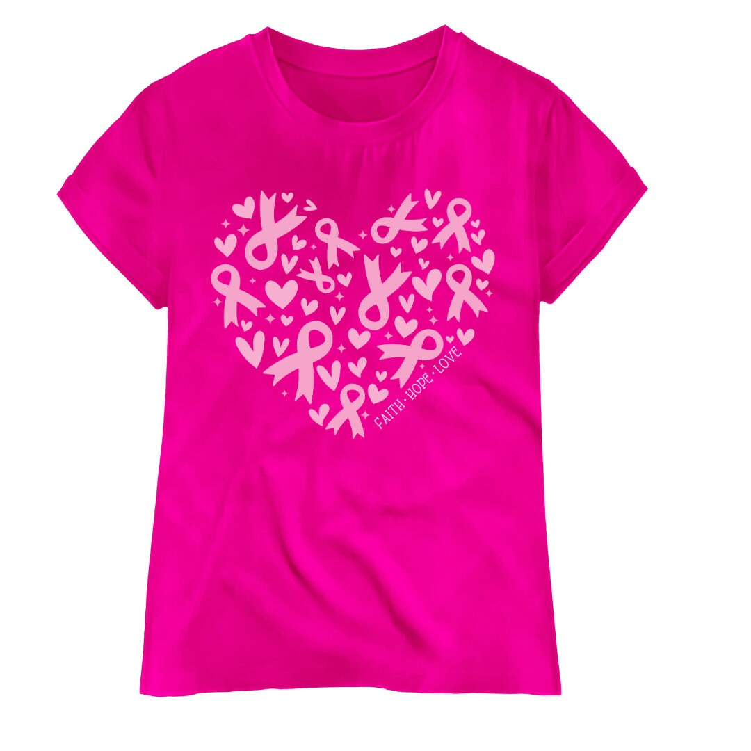 FAITH HOPE LOVE breast cancer shirt; support cancer Awareness shirt ; Breast Cancer Survivor; Fight for Breast Cancer shirt;