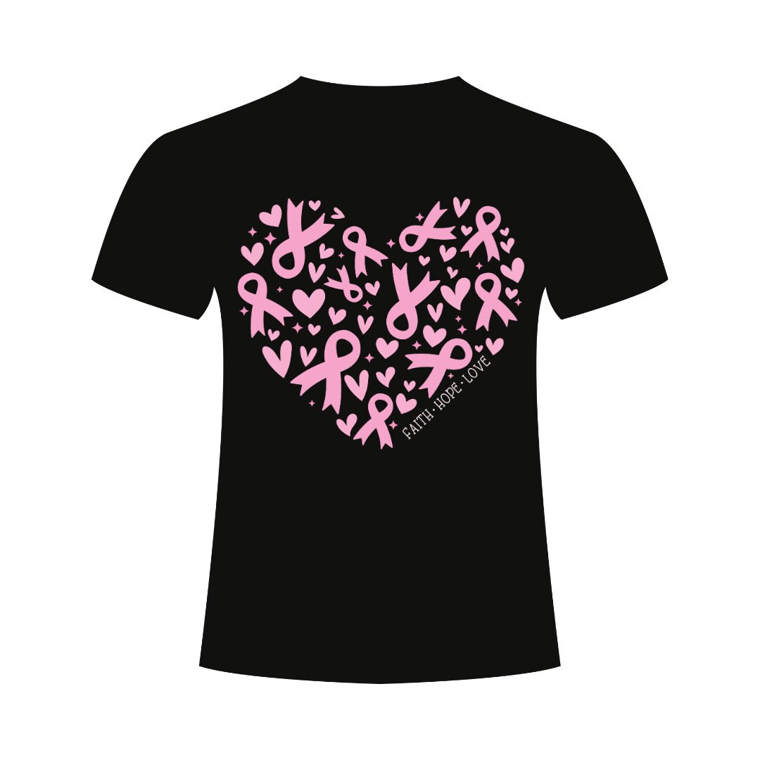 FAITH HOPE LOVE breast cancer shirt; support cancer Awareness shirt ; Breast Cancer Survivor; Fight for Breast Cancer shirt;